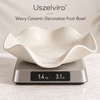 Uszelviro™ Sculptural Wave Ceramic Bowl – Organic Modern Decorative Bowl for Contemporary Home Styling