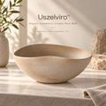 Uszelviro™ Organic Sculptural Ceramic Bowl – Modern Decorative Serving Bowl for Elevated Home Styling