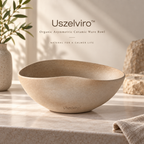 Uszelviro™ Organic Sculptural Ceramic Bowl – Modern Decorative Serving Bowl for Elevated Home Styling