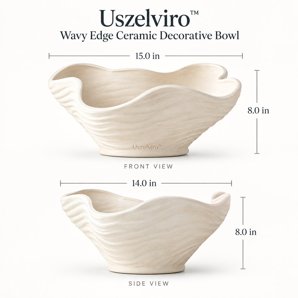 Uszelviro™ Sculptural Ceramic Leaf Bowl – Nature-Inspired Decorative Bowl for Modern Home Styling