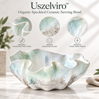 Uszelviro™ Sculptural White Ceramic Bowl – Minimalist Organic Decorative Bowl for Modern Home Décor