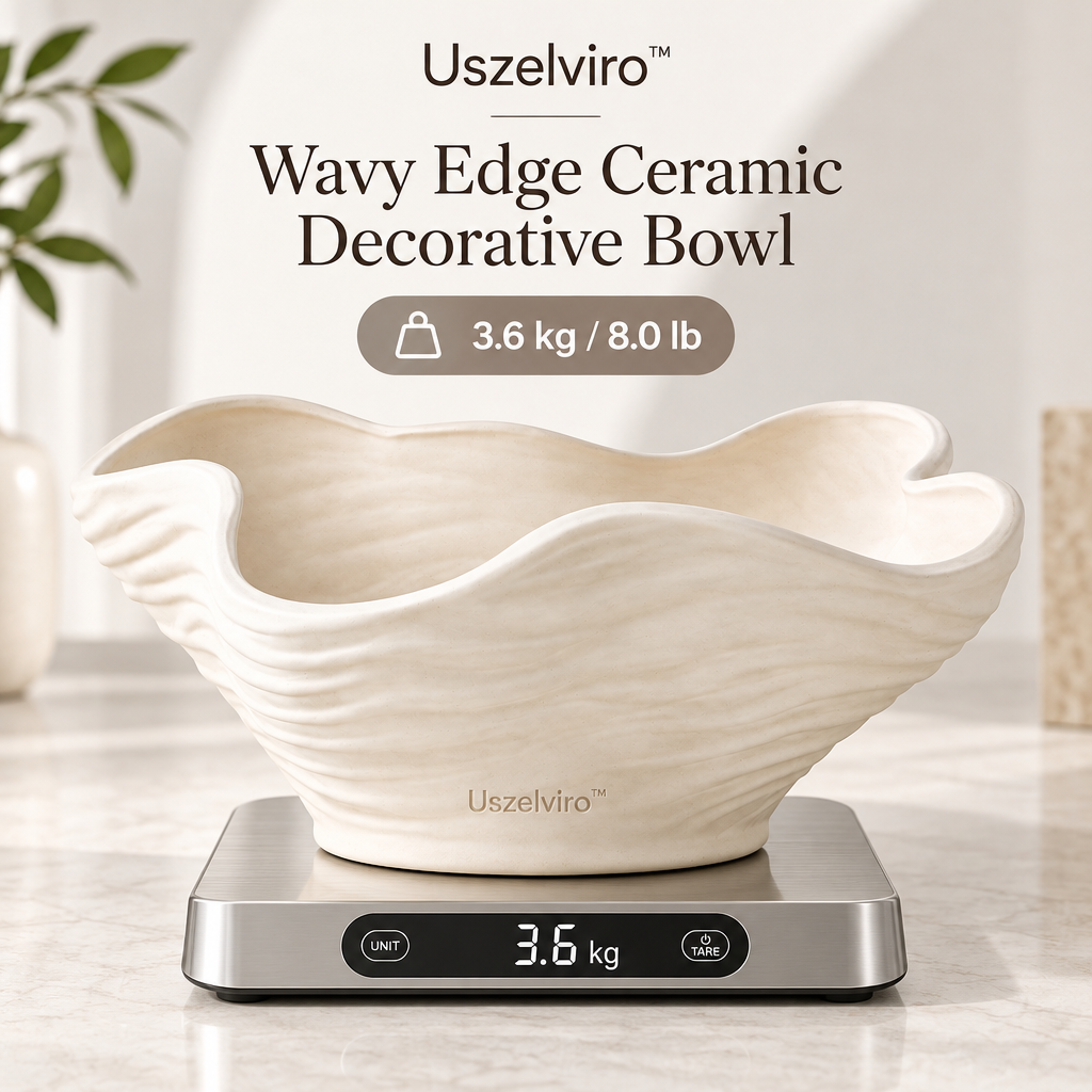 Uszelviro™ Sculptural Ceramic Leaf Bowl – Nature-Inspired Decorative Bowl for Modern Home Styling