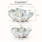Uszelviro™ Sculptural White Ceramic Bowl – Minimalist Organic Decorative Bowl for Modern Home Décor