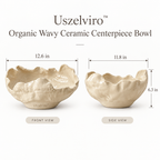 Uszelviro™ Sculptural Ceramic Accent Bowl – Organic Modern Decorative Bowl for Elegant Home Décor