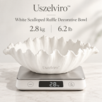 Uszelviro™ Sculptural Ceramic Ripple Bowl – Organic Modern Decorative Bowl for Contemporary Home Décor