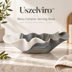 Uszelviro™ Sculptural Ceramic Shell Bowl – Organic Coastal Decorative Bowl for Modern Home Interiors