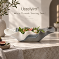 Uszelviro™ Sculptural Ceramic Shell Bowl – Organic Coastal Decorative Bowl for Modern Home Interiors