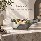 Uszelviro™ Sculptural Ceramic Shell Bowl – Organic Coastal Decorative Bowl for Modern Home Interiors