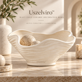 Uszelviro™ Sculptural Ceramic Leaf Bowl – Nature-Inspired Decorative Bowl for Modern Home Styling