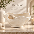 Uszelviro™ Sculptural Ceramic Leaf Bowl – Nature-Inspired Decorative Bowl for Modern Home Styling