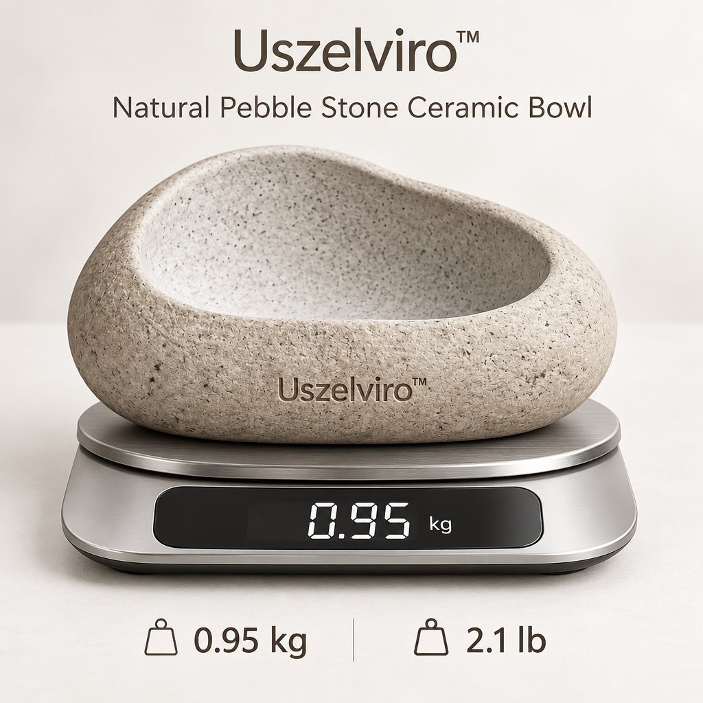 Uszelviro™ Sculptural Ceramic Serving Bowl – Modern Organic Decorative Bowl for Elegant Home Styling