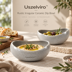 Uszelviro™ Sculptural Ceramic Flower Bowl – Organic Modern Decorative Bowl for Elegant Home Interiors