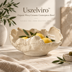 Uszelviro™ Sculptural Ceramic Accent Bowl – Organic Modern Decorative Bowl for Elegant Home Décor
