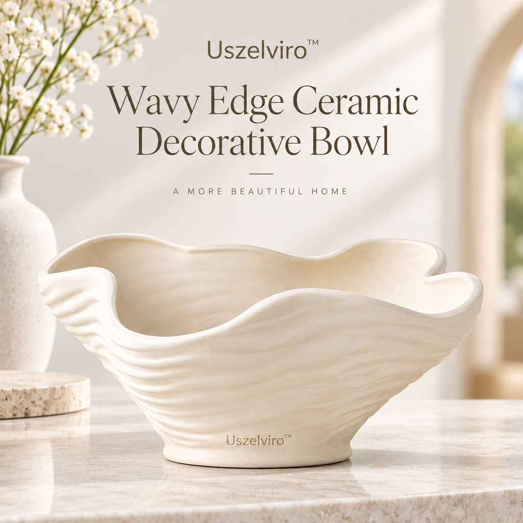 Uszelviro™ Sculptural Ceramic Leaf Bowl – Nature-Inspired Decorative Bowl for Modern Home Styling