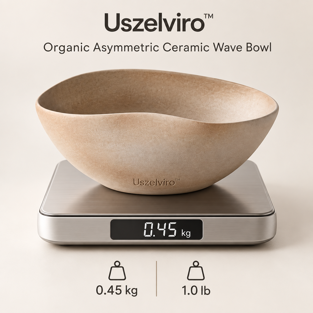 Uszelviro™ Organic Sculptural Ceramic Bowl – Modern Decorative Serving Bowl for Elevated Home Styling