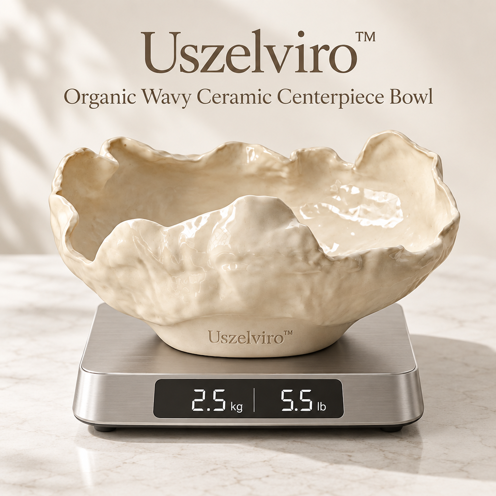 Uszelviro™ Sculptural Ceramic Accent Bowl – Organic Modern Decorative Bowl for Elegant Home Décor