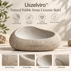 Uszelviro™ Sculptural Ceramic Serving Bowl – Modern Organic Decorative Bowl for Elegant Home Styling