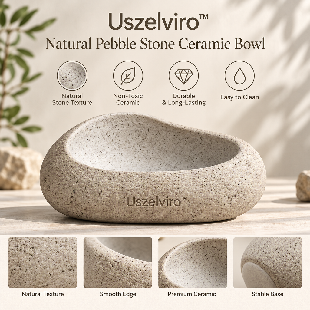 Uszelviro™ Sculptural Ceramic Serving Bowl – Modern Organic Decorative Bowl for Elegant Home Styling